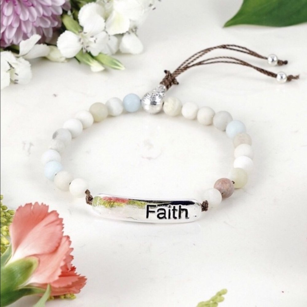 ♥️ SANDBLASTED AMAZONITE (FAITH)